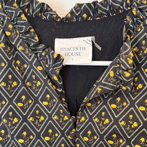 Tuckernuck Hyacinth House Black and Yellow Floral Dress